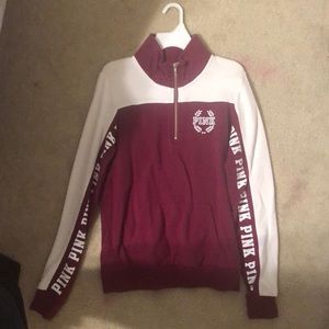 VS pink quarter zip
